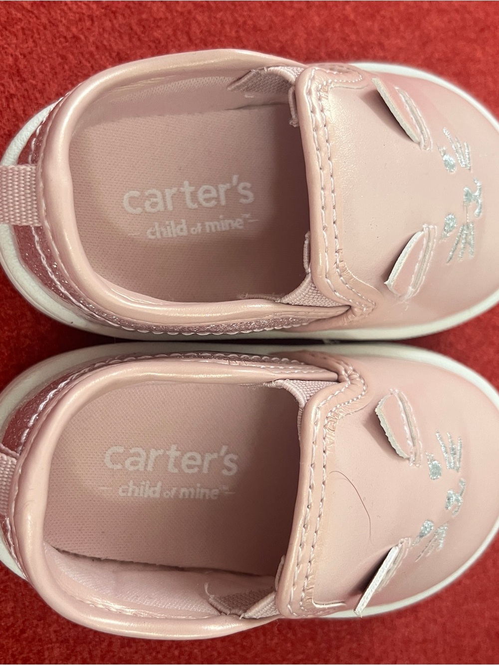 Carter's Pink Slip-On Toddler Shoes with Cat Face